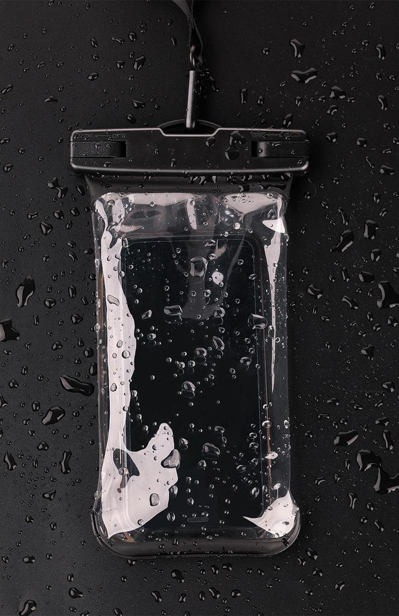 Minimalist & Stylish Mobile Phone Waterproof Bag black
